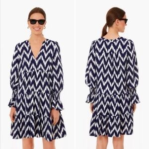 Pomander Place Kenzo Ikat Zigzag Tiered Dress